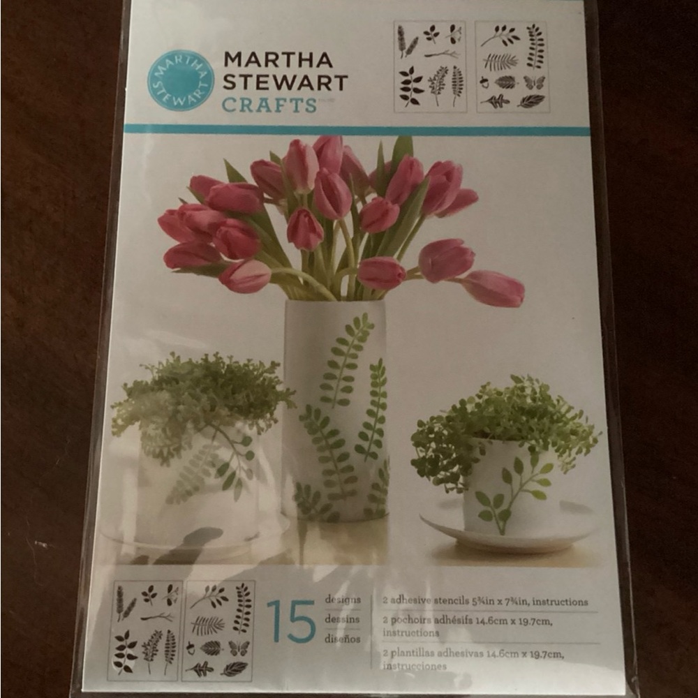 3 PACKS MARTHA STEWART CRAFTS ADHESIVE STENCILS BRAND NEW UNOPENED